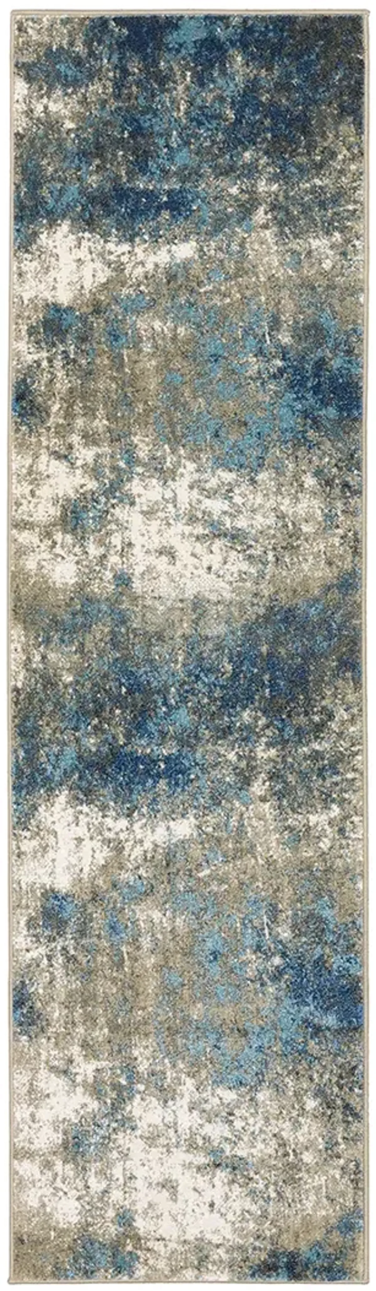 Venice 2'3" x 7'6" Blue Rug