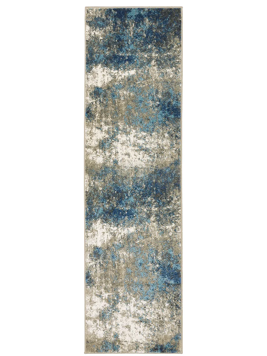 Venice 2'3" x 7'6" Blue Rug