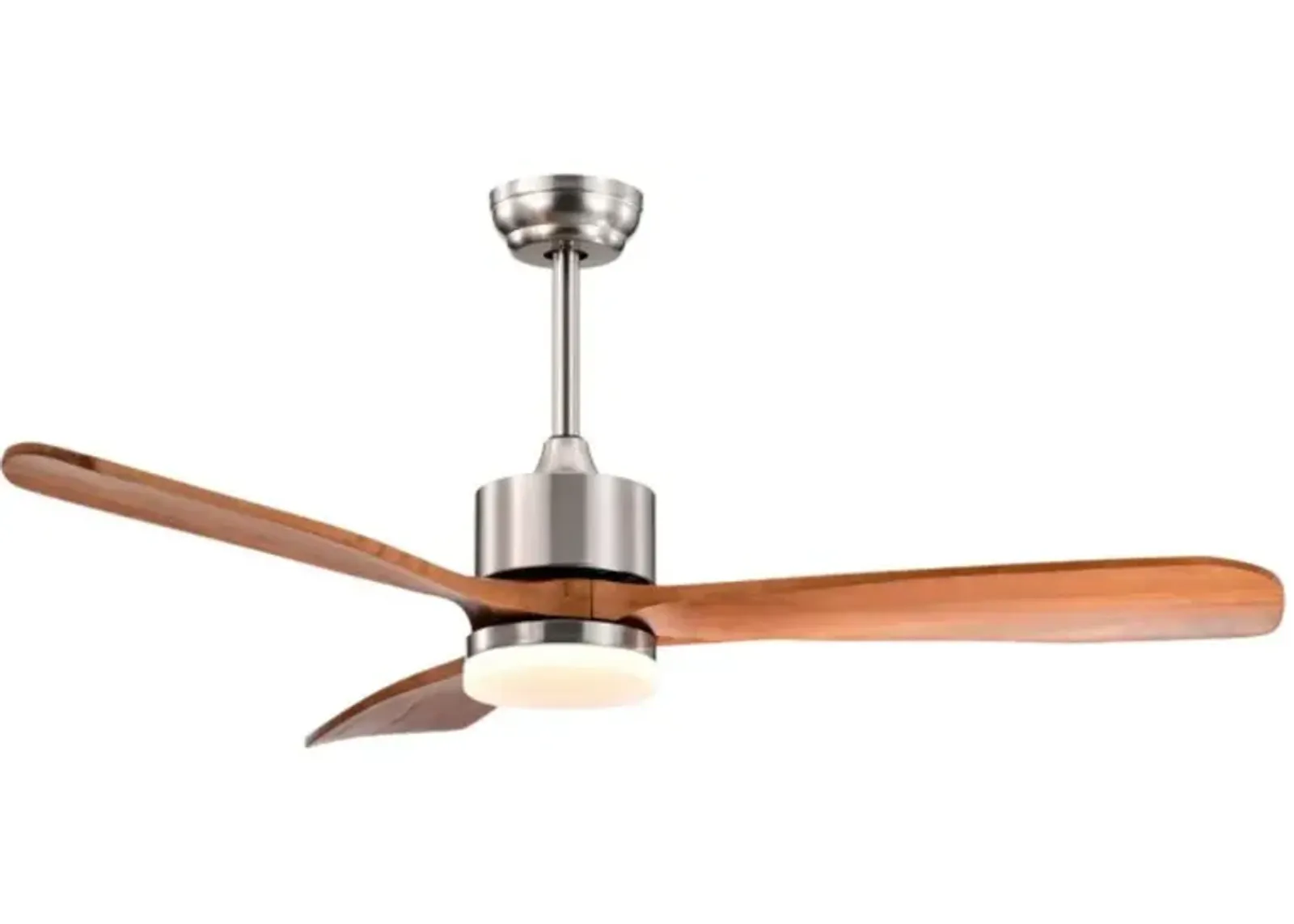 Hivvago 52 Inch Reversible Ceiling Fan with LED Light and Adjustable Temperature