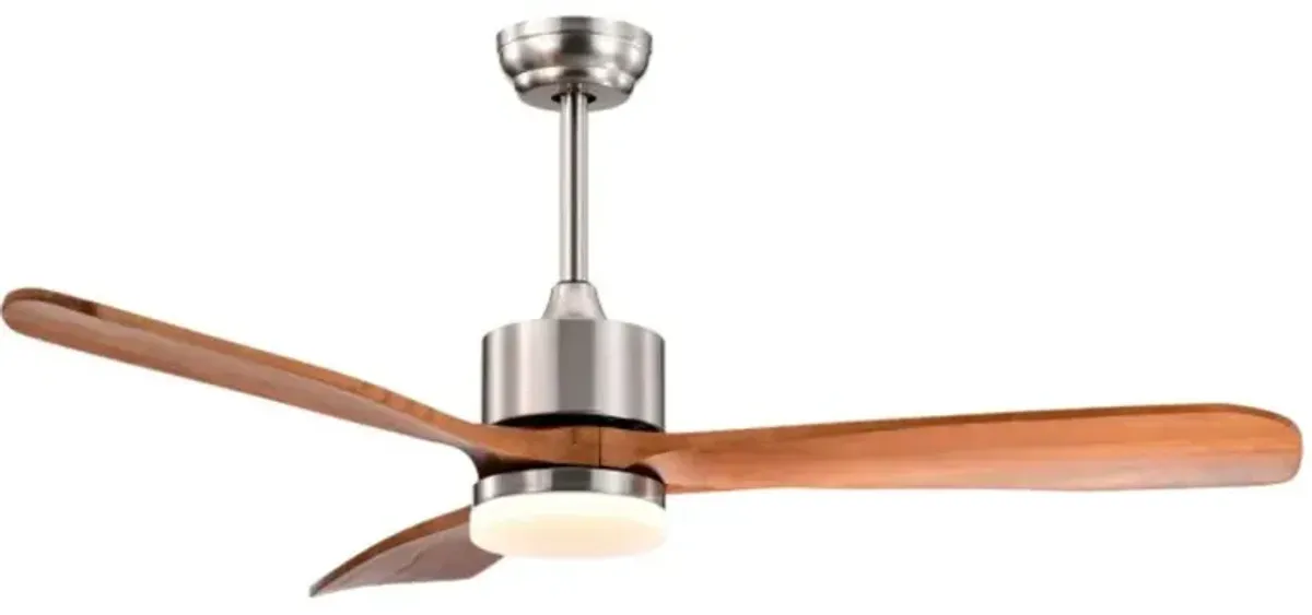 Hivvago 52 Inch Reversible Ceiling Fan with LED Light and Adjustable Temperature