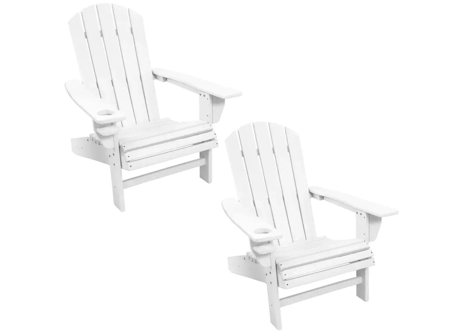 Sunnydaze All-Weather Adirondack Chair with Drink Holder