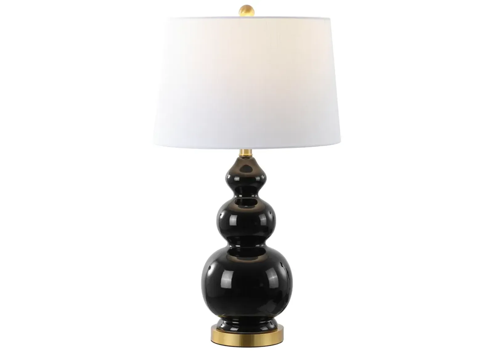 Bowen Contemporary Transitional Ceramic Gourd LED Table Lamp