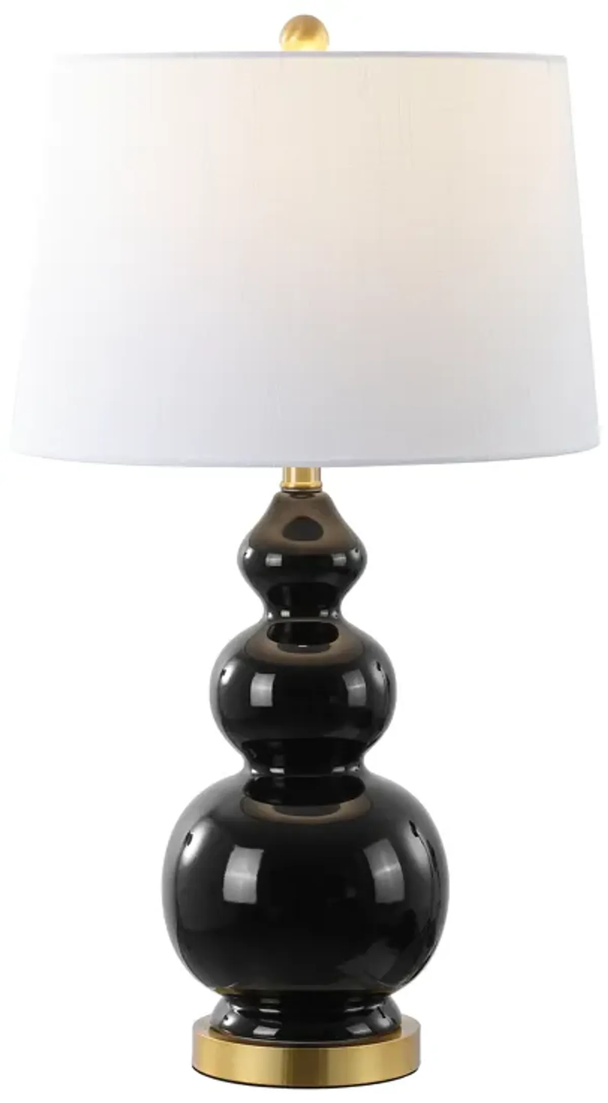 Bowen Contemporary Transitional Ceramic Gourd LED Table Lamp