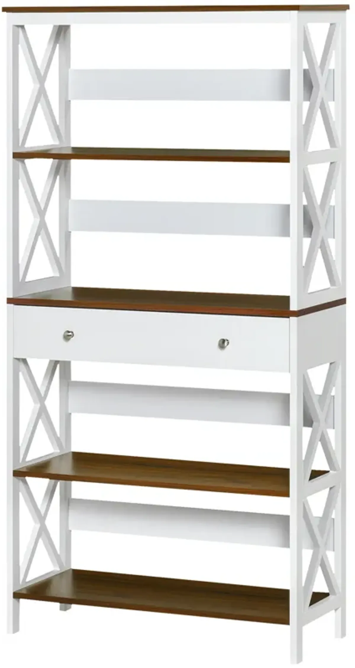 4-Level Bookshelf Display Unit Organizer with Shelves for Living Room, or Office