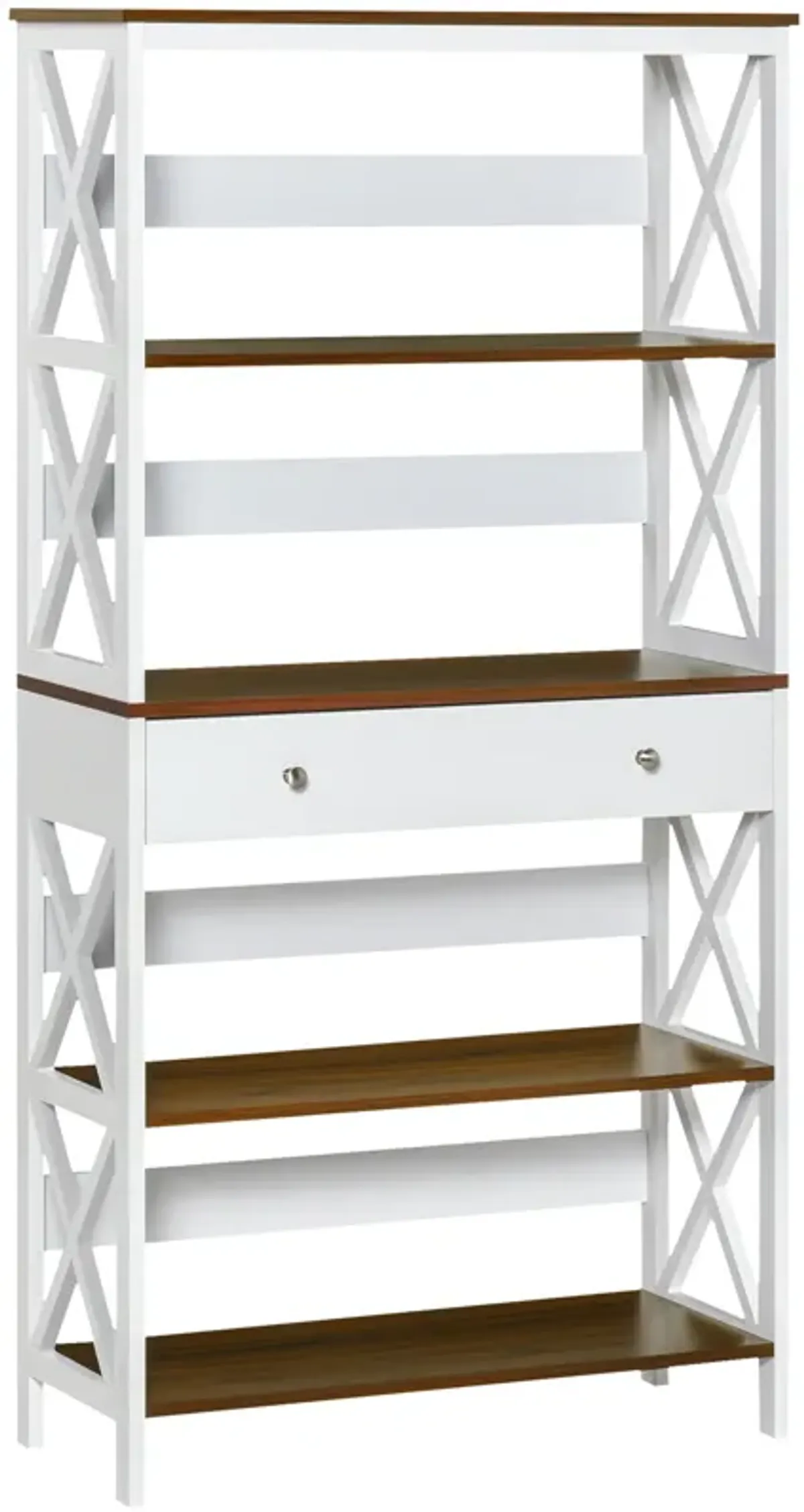 4-Level Bookshelf Display Unit Organizer with Shelves for Living Room, or Office