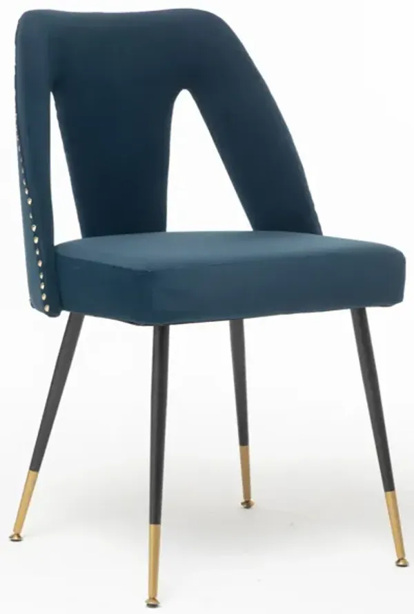 Streamdale Akoya Velvet Dining Chair with Nailhead Trim