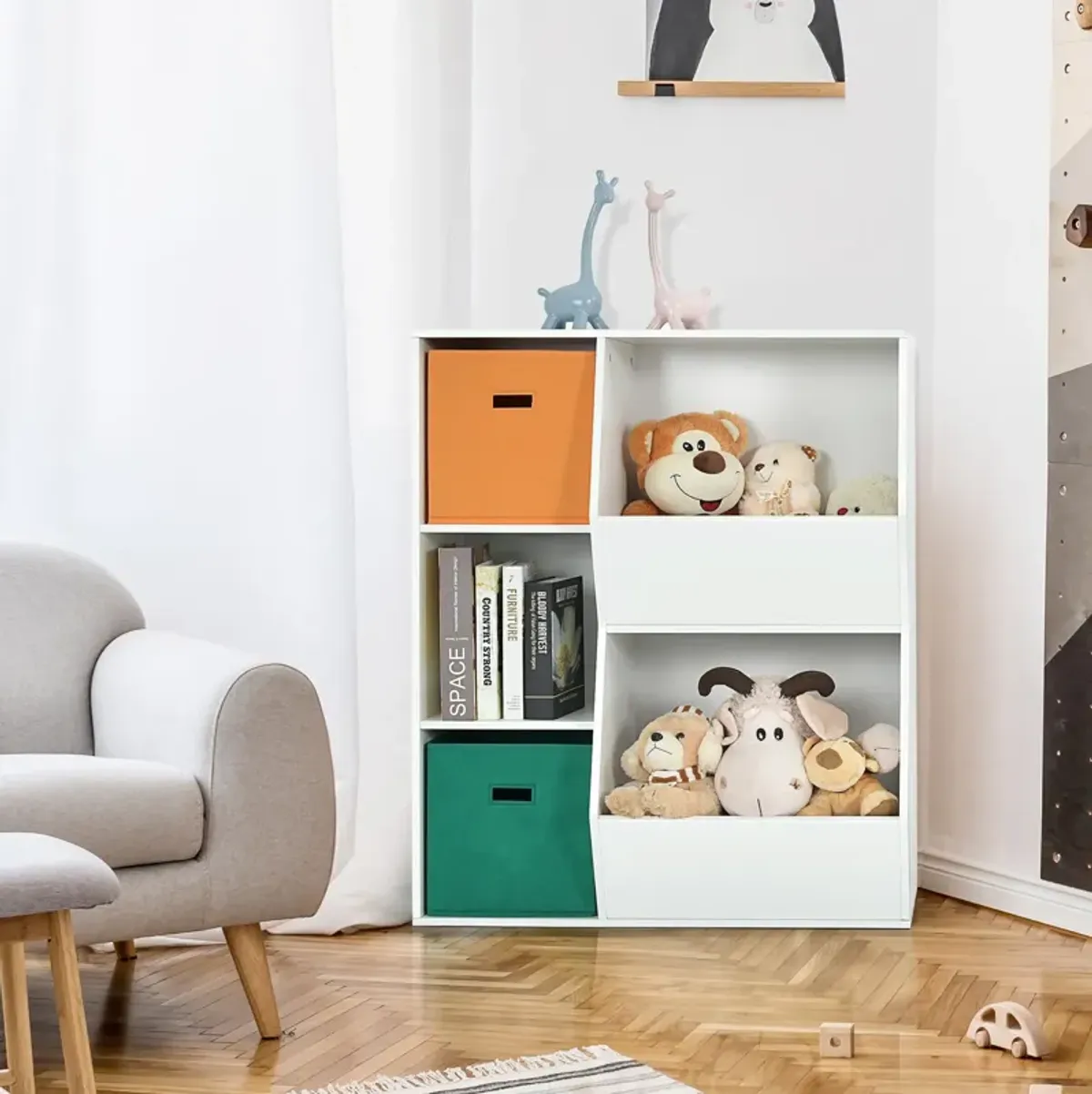 Kids Toy Storage Cabinet Shelf Organizer