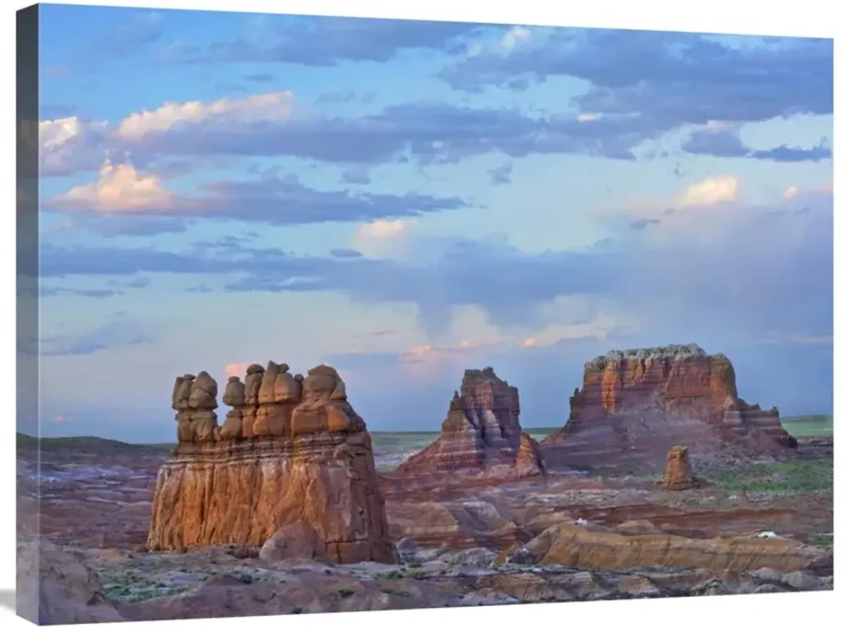 Eroded buttes in desert, Bryce Canyon National Park, Utah-Canvas Art-32x24