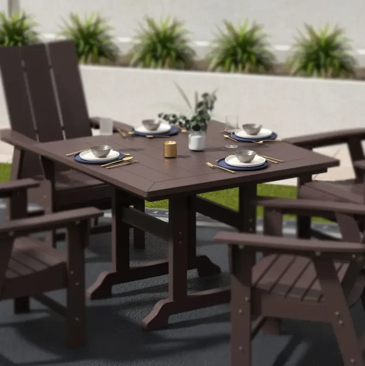 WestinTrends 43" Square Outdoor Patio Dining Table