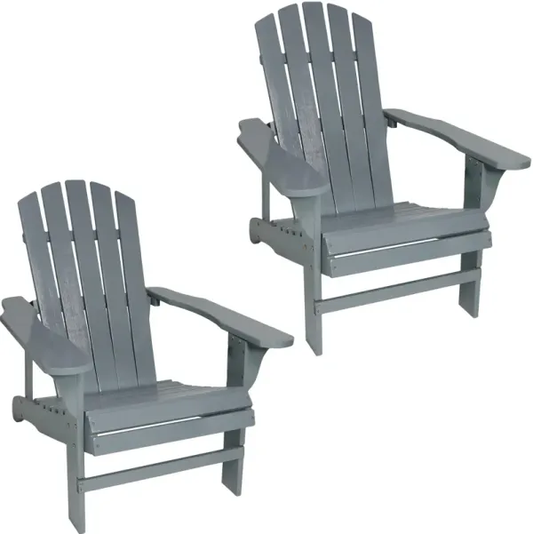 Sunnydaze Coastal Bliss Fir Wood Adirondack Chair