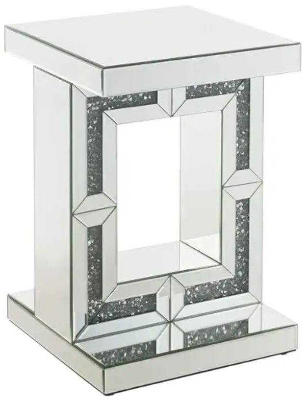 Accent Table, Mirrored & Faux Diamonds