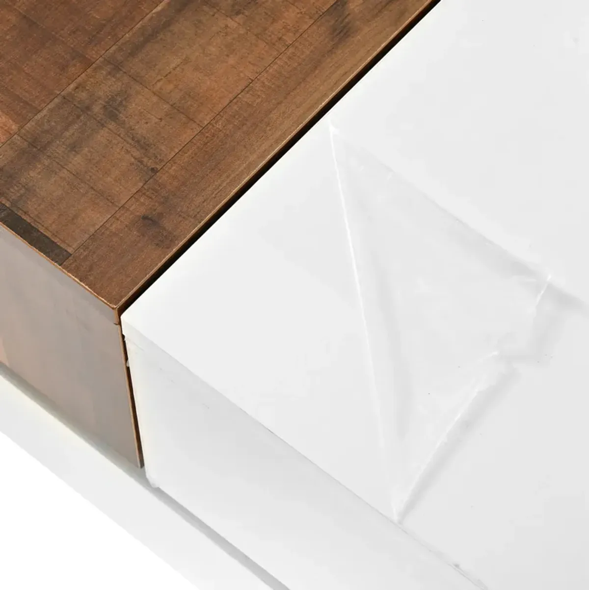 Merax Square Coffee Table with Sliding Tabletop