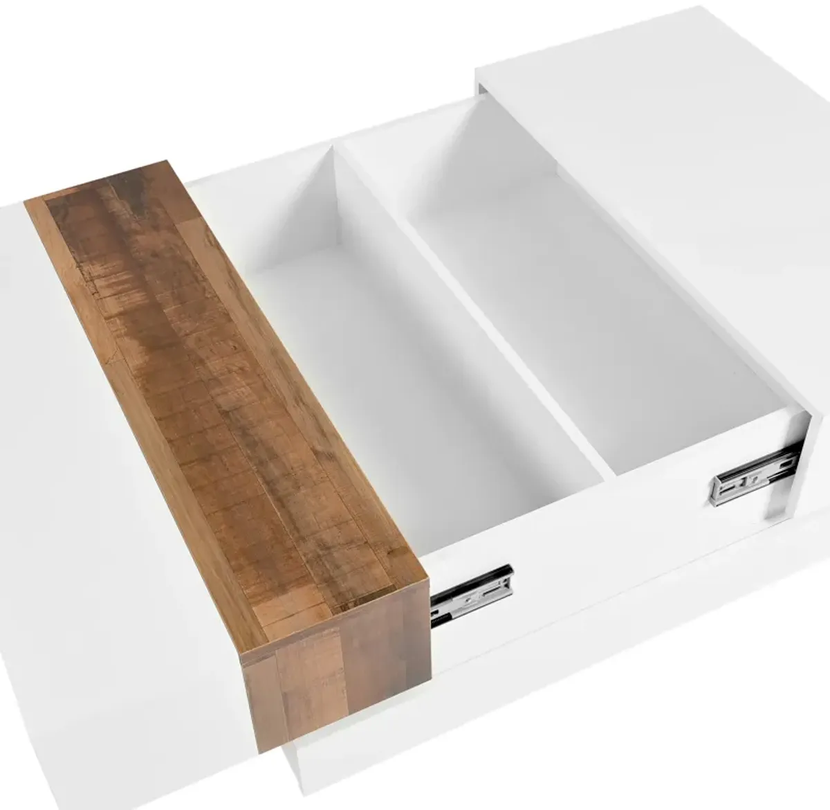 Merax Square Coffee Table with Sliding Tabletop