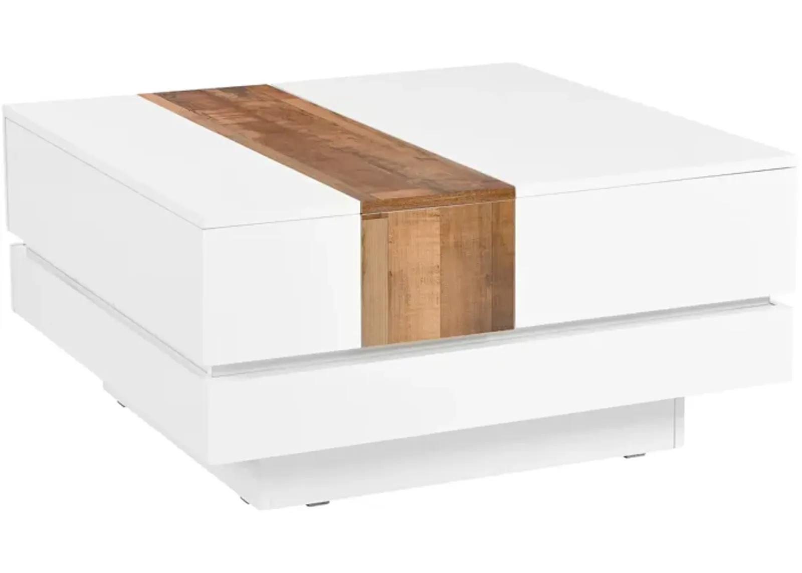 Merax Square Coffee Table with Sliding Tabletop