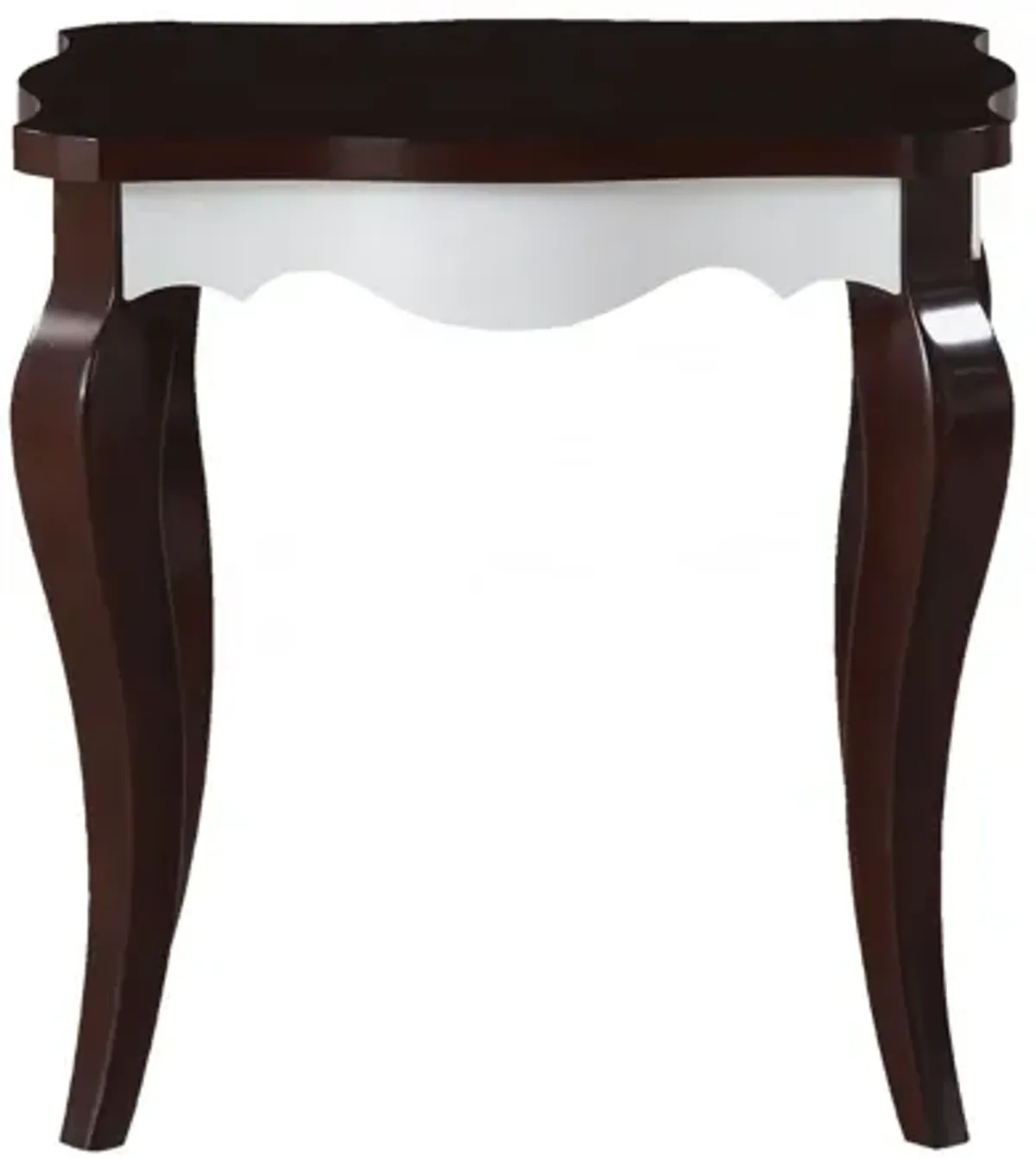 Hivvago 24" X 22" X 24" Walnut White Wood End Table