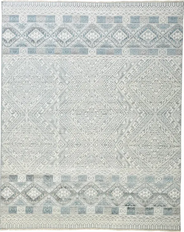 Payton 6495F Ivory/Blue/Gray 2'6" x 10' Rug