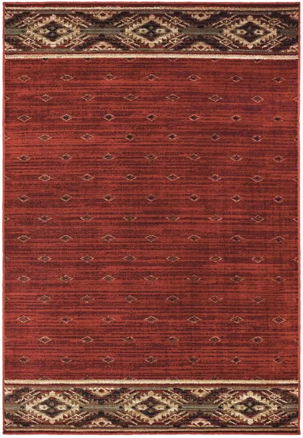 Woodlands 3'10" x 5'5" Red Rug