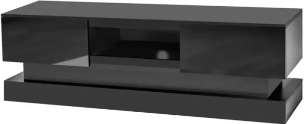 51.18inch Modern TV Stand with LED Lights, High Glossy Front TV Cabinet