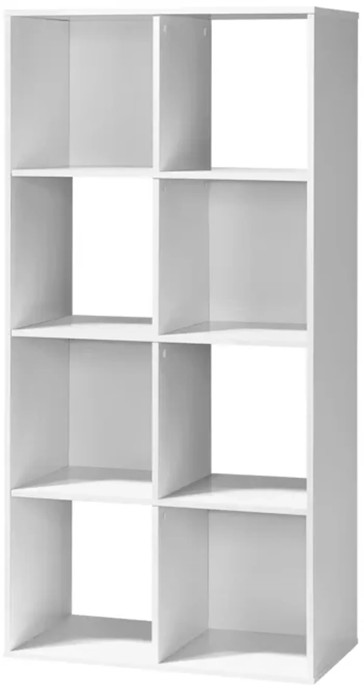 37.13 in. H x 23.47 in. W x 11.61 in. D White Wood 8-Cube Storage Organizer