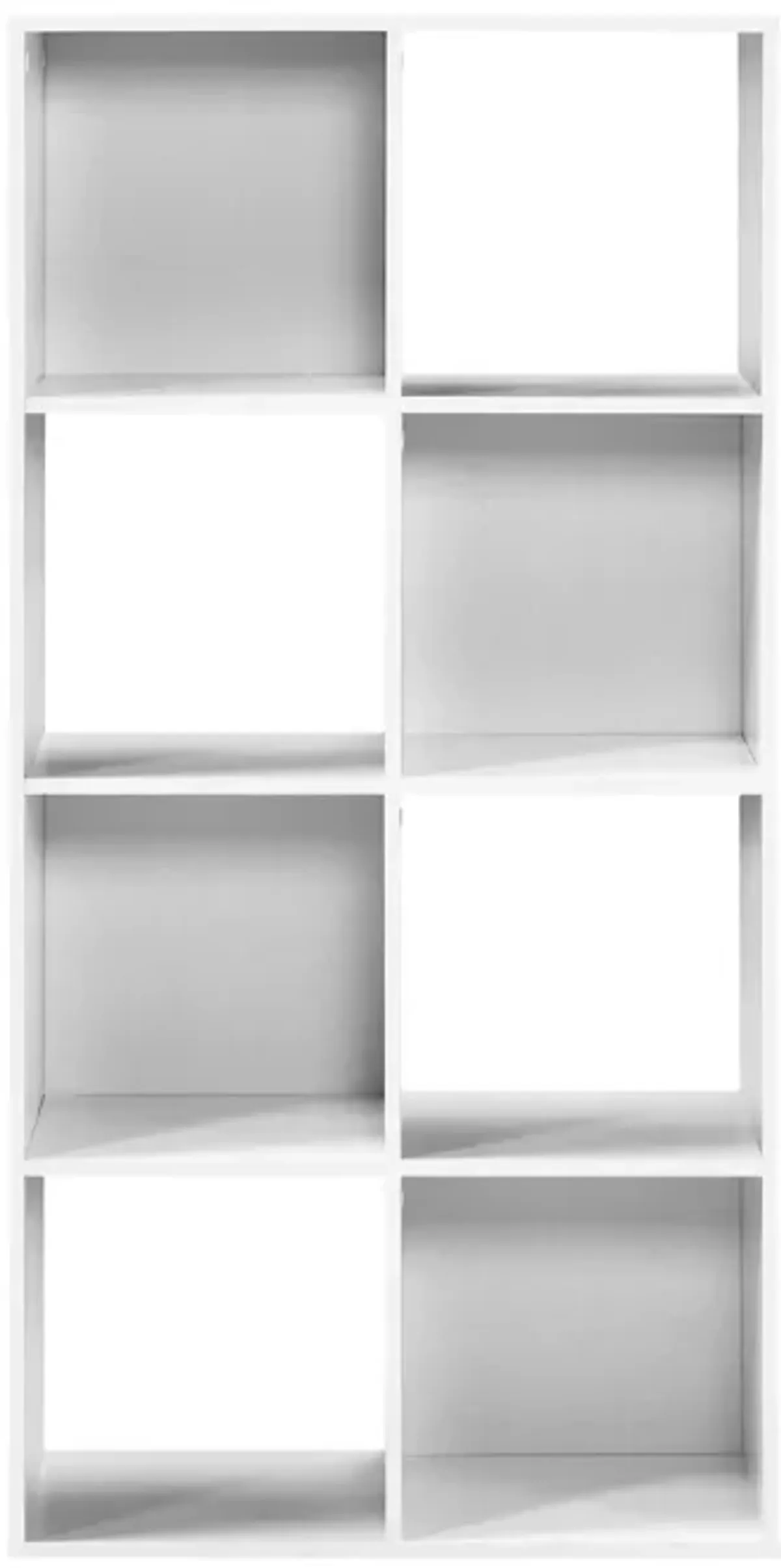 37.13 in. H x 23.47 in. W x 11.61 in. D White Wood 8-Cube Storage Organizer