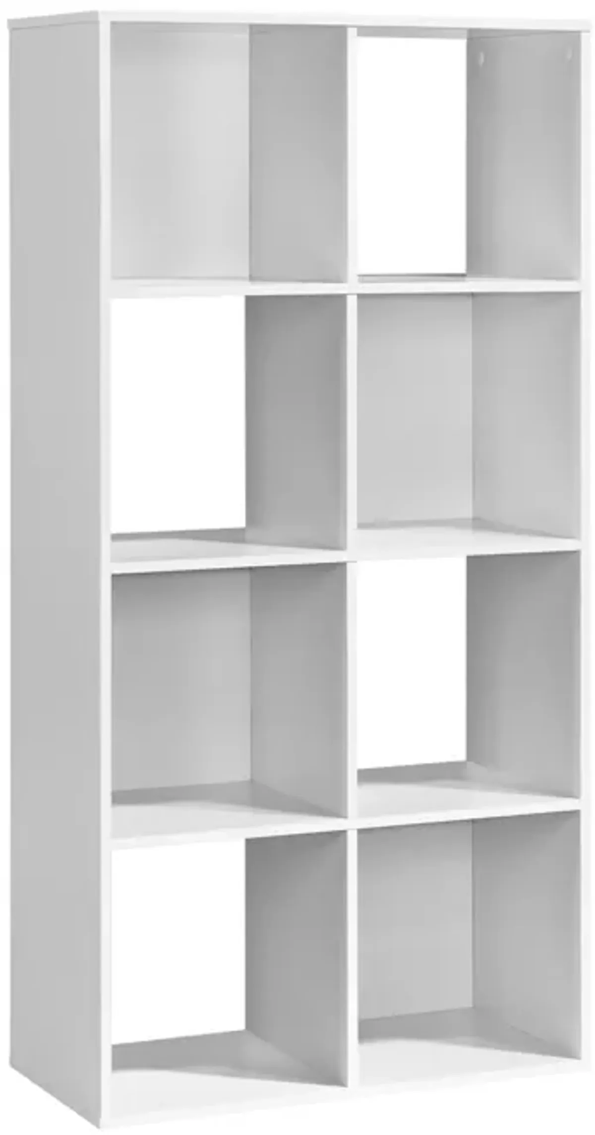 37.13 in. H x 23.47 in. W x 11.61 in. D White Wood 8-Cube Storage Organizer