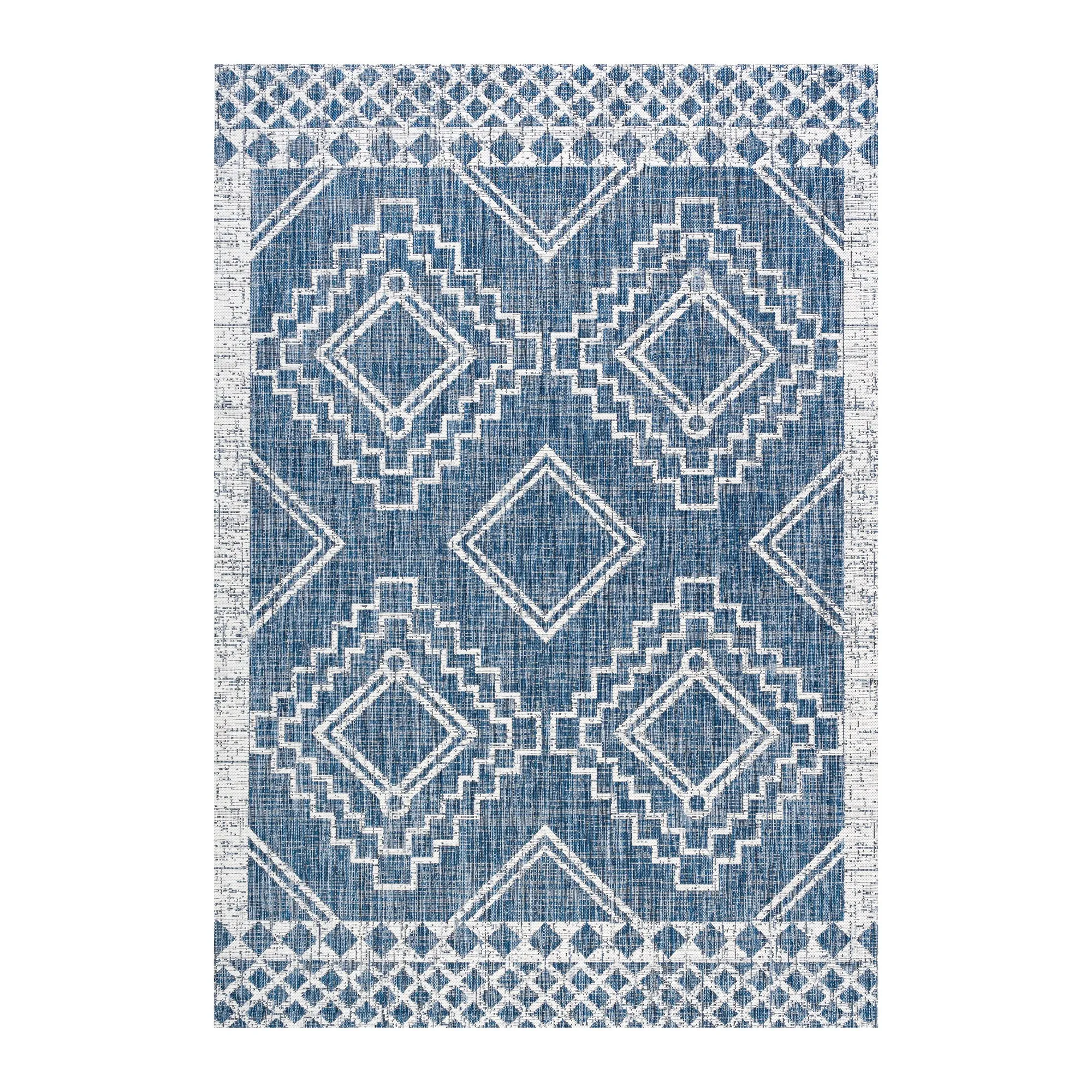 Marokko Diamond Tribal Medallion Indoor/Outdoor Area Rug