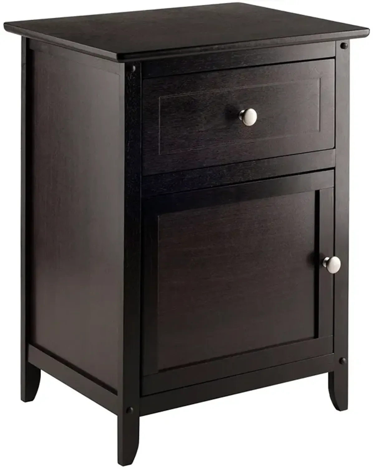 Hivvago Espresso Wood End Table Nightstand Accent Table