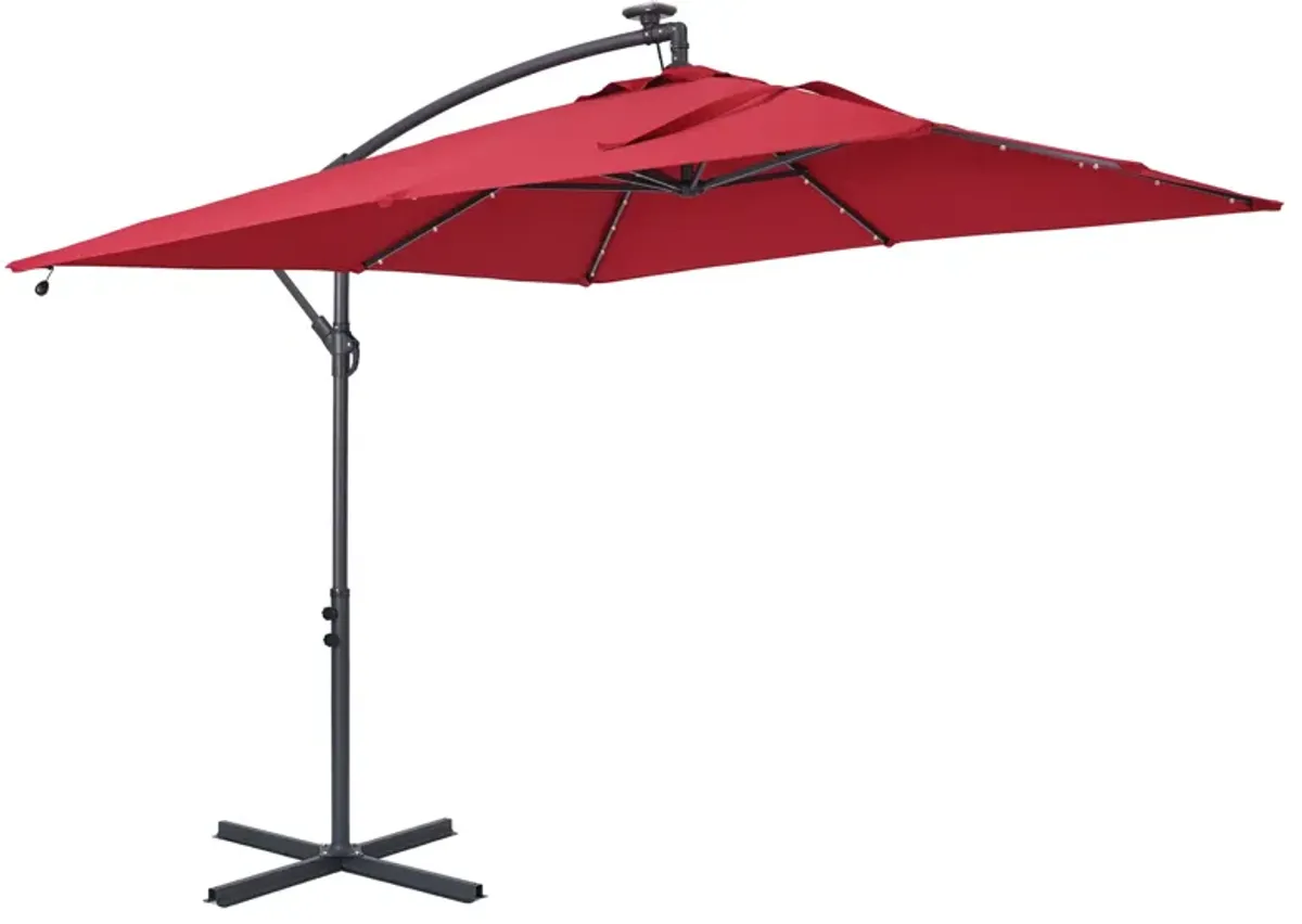 8.5-ft Powered Push-button Tilt Cantilever Patio Umbrella.