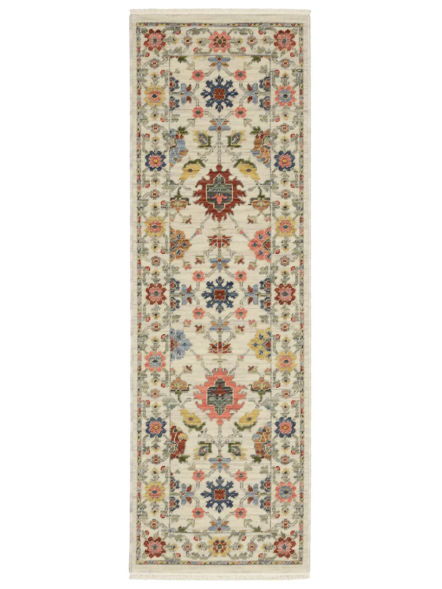 Lucca 2'6" x 12' Ivory Rug