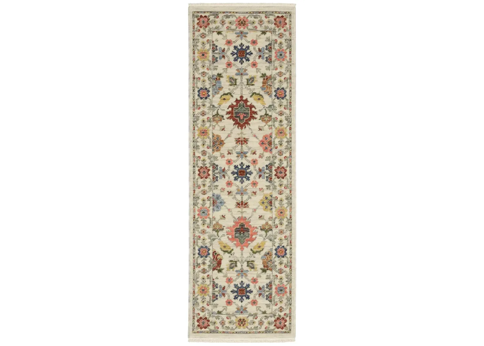 Lucca 2'6" x 12' Ivory Rug