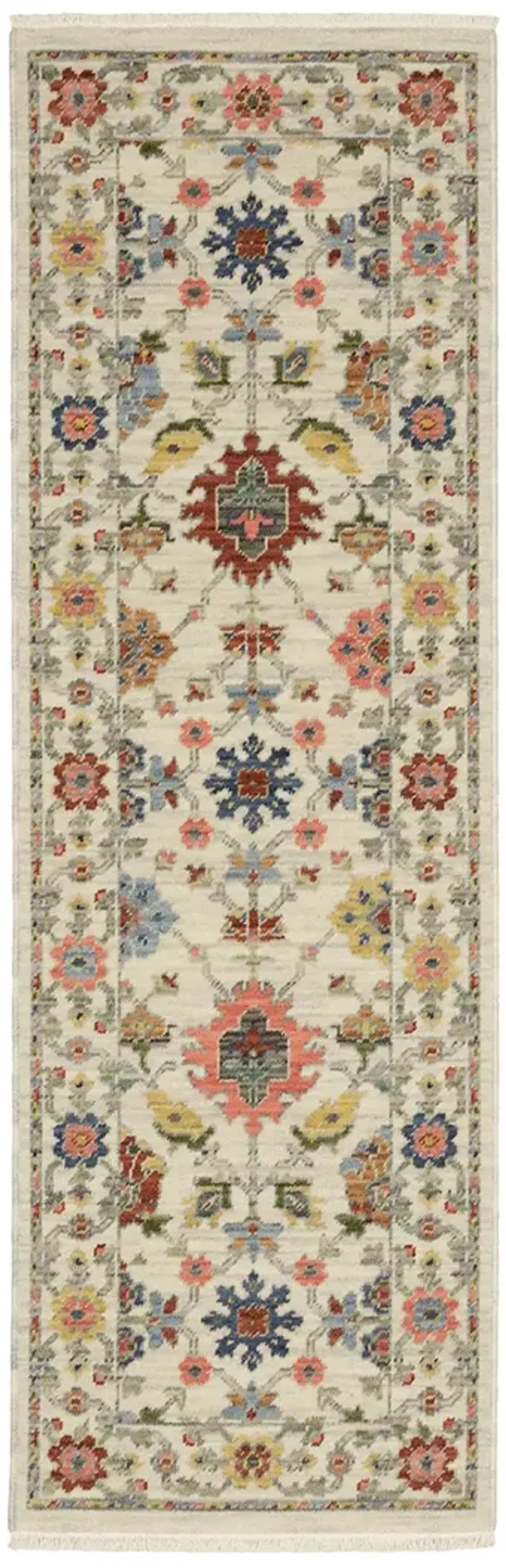 Lucca 2'6" x 12' Ivory Rug