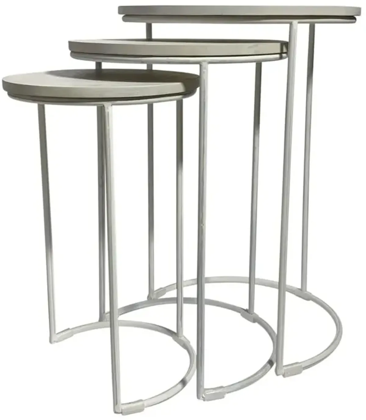 Carolina Living Mackintosh Round Nesting Tables - Whitewash