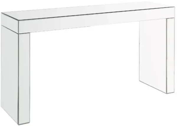 Writing Desk with Mirror Panel Frame and Panel Base