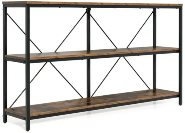 Hivvago 3-tier Console Table with Storage Shelves