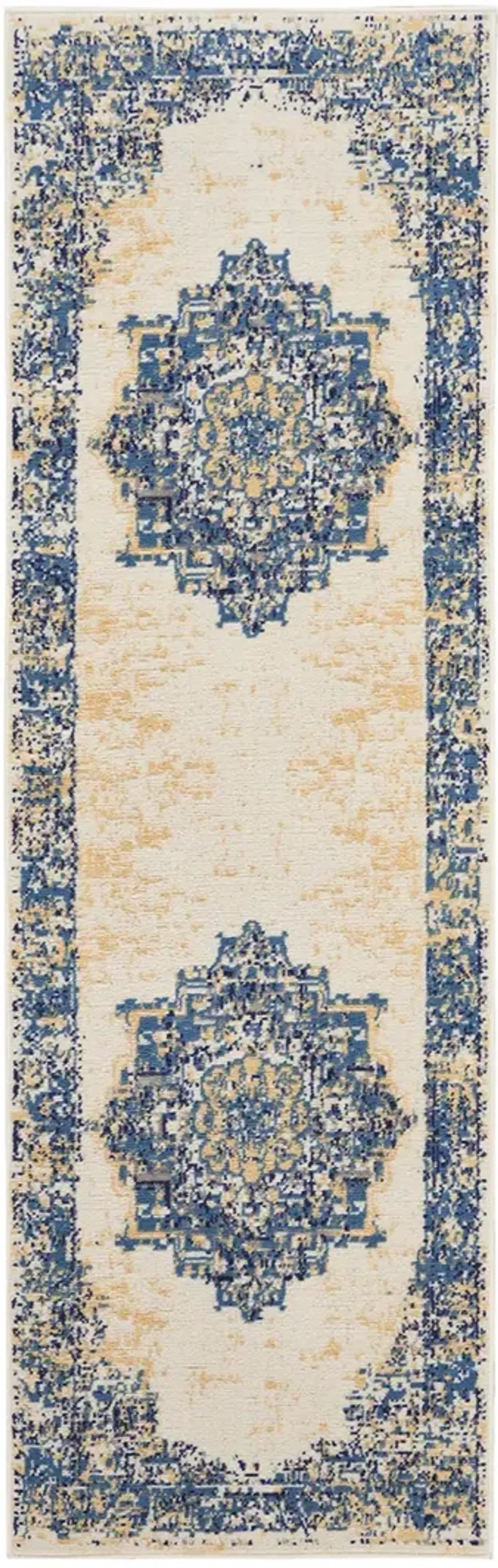 Grafix GRF14 White 2'3" x 12' Rug