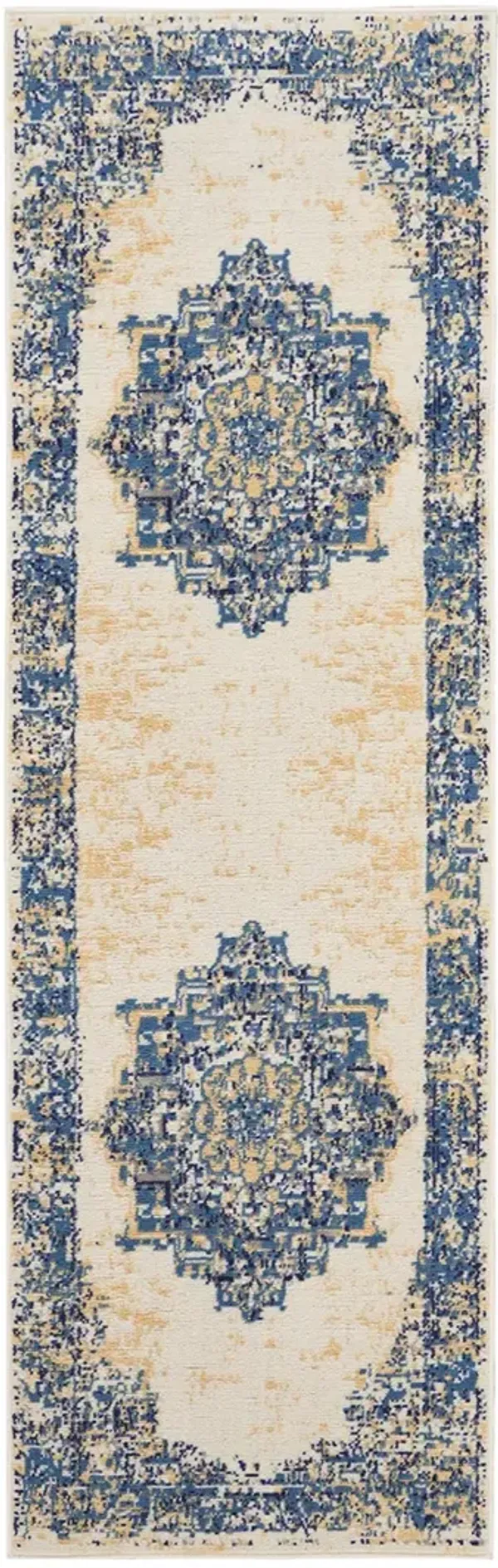 Grafix GRF14 White 2'3" x 12' Rug