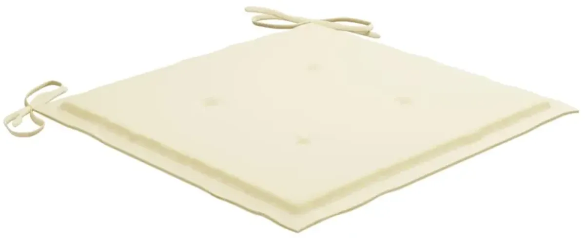 vidaXL Garden Chair Cushions 6 pcs Cream 15.7"x15.7"x1.6" Fabric