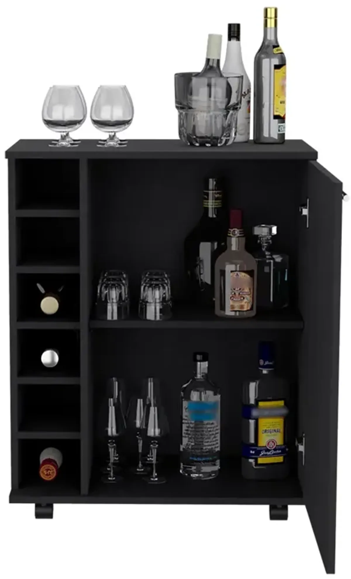 Bar Cart Cisco, Living Room, Black