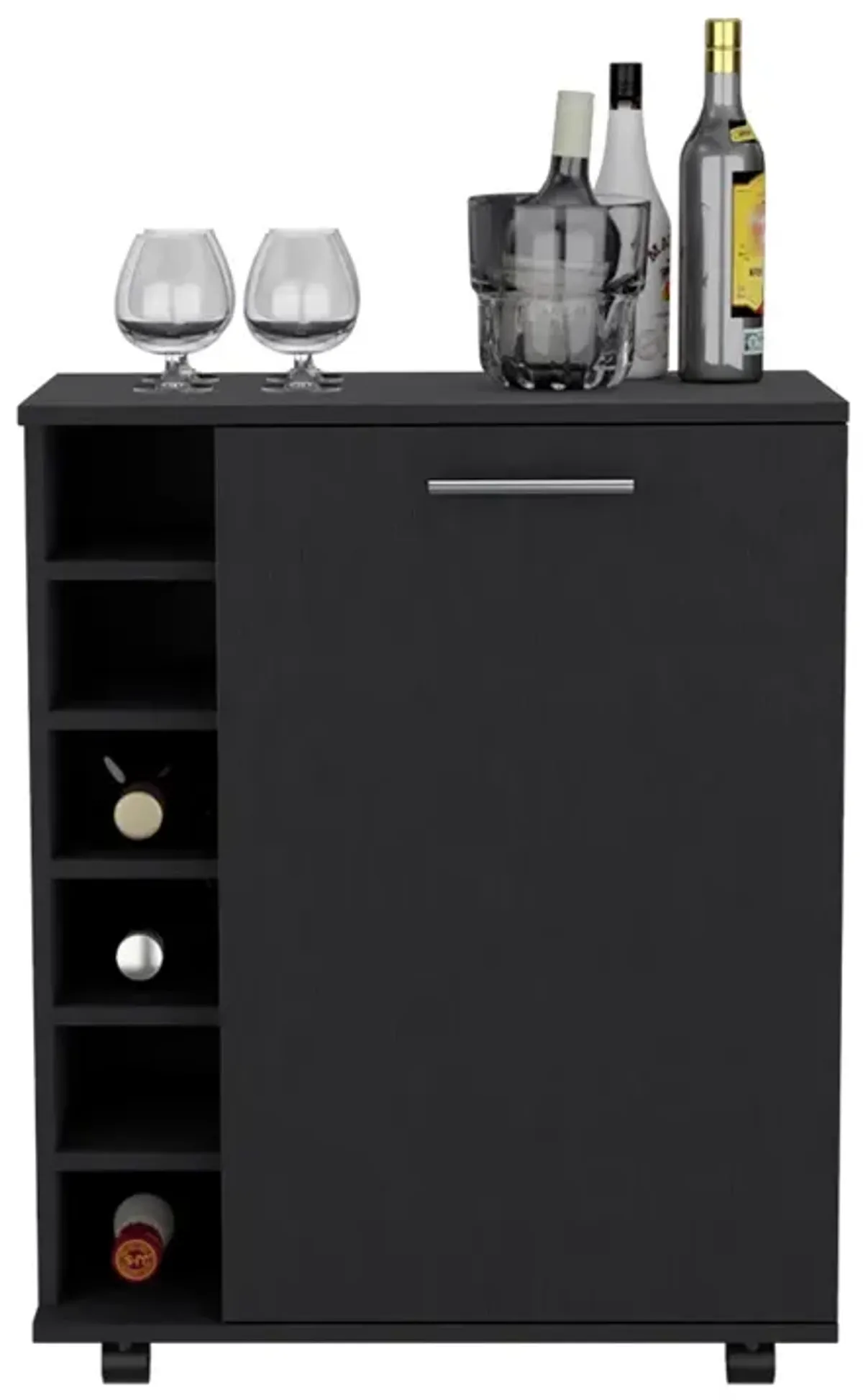 Bar Cart Cisco, Living Room, Black