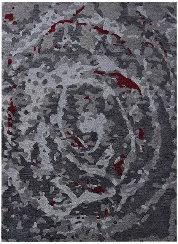 RUGSOTIC CARPETS HAND TUFTED WOOL ECO-FRIENDLY AREA RUGS  - 5'x8', Rectangle Shape, Multicolor, Abstract Modern Design, High Pile Thick Handmade Area Rugs for Living Room, Bed Room (K03055)