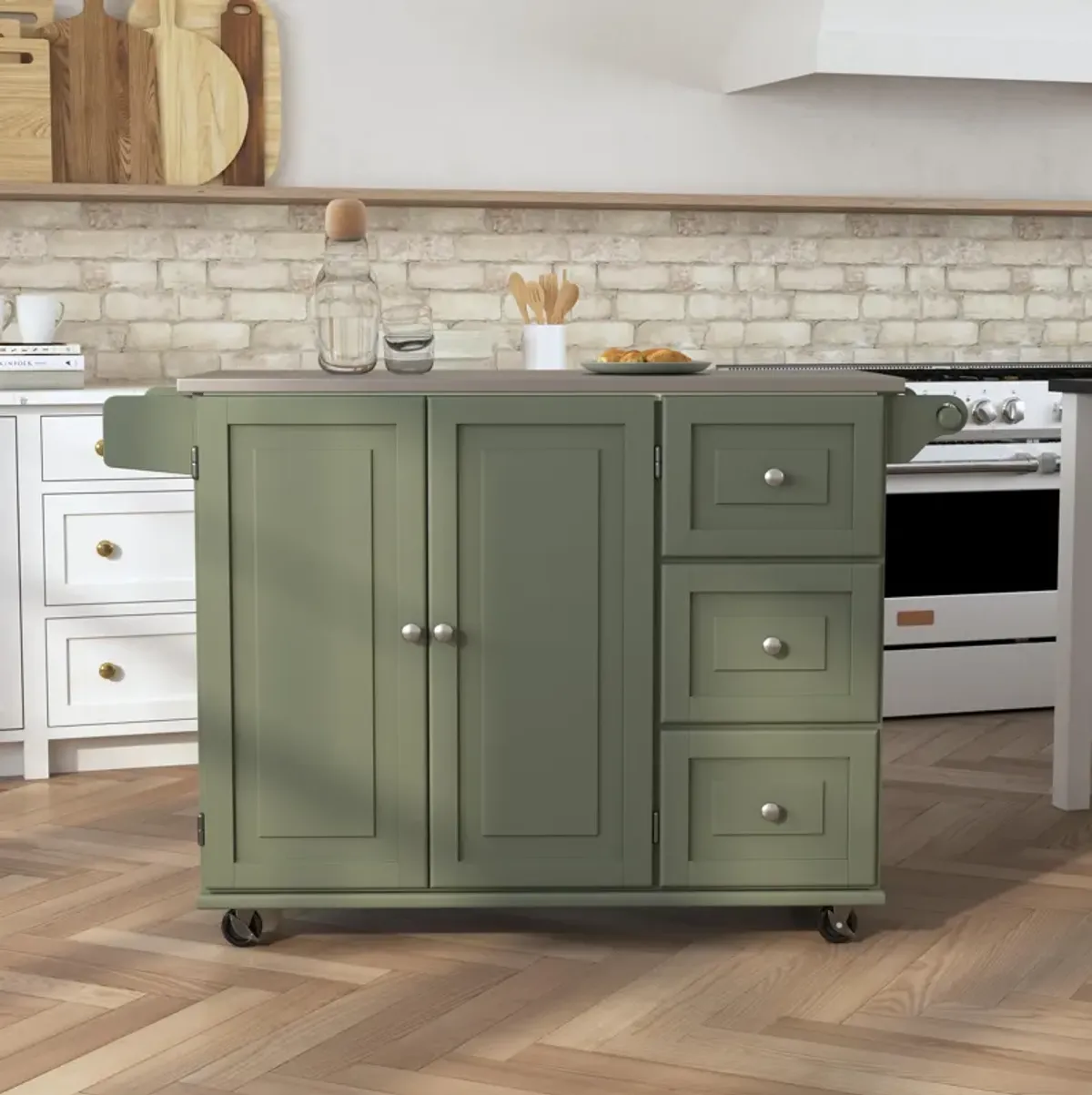 Dolly Madison Sage Kitchen Cart