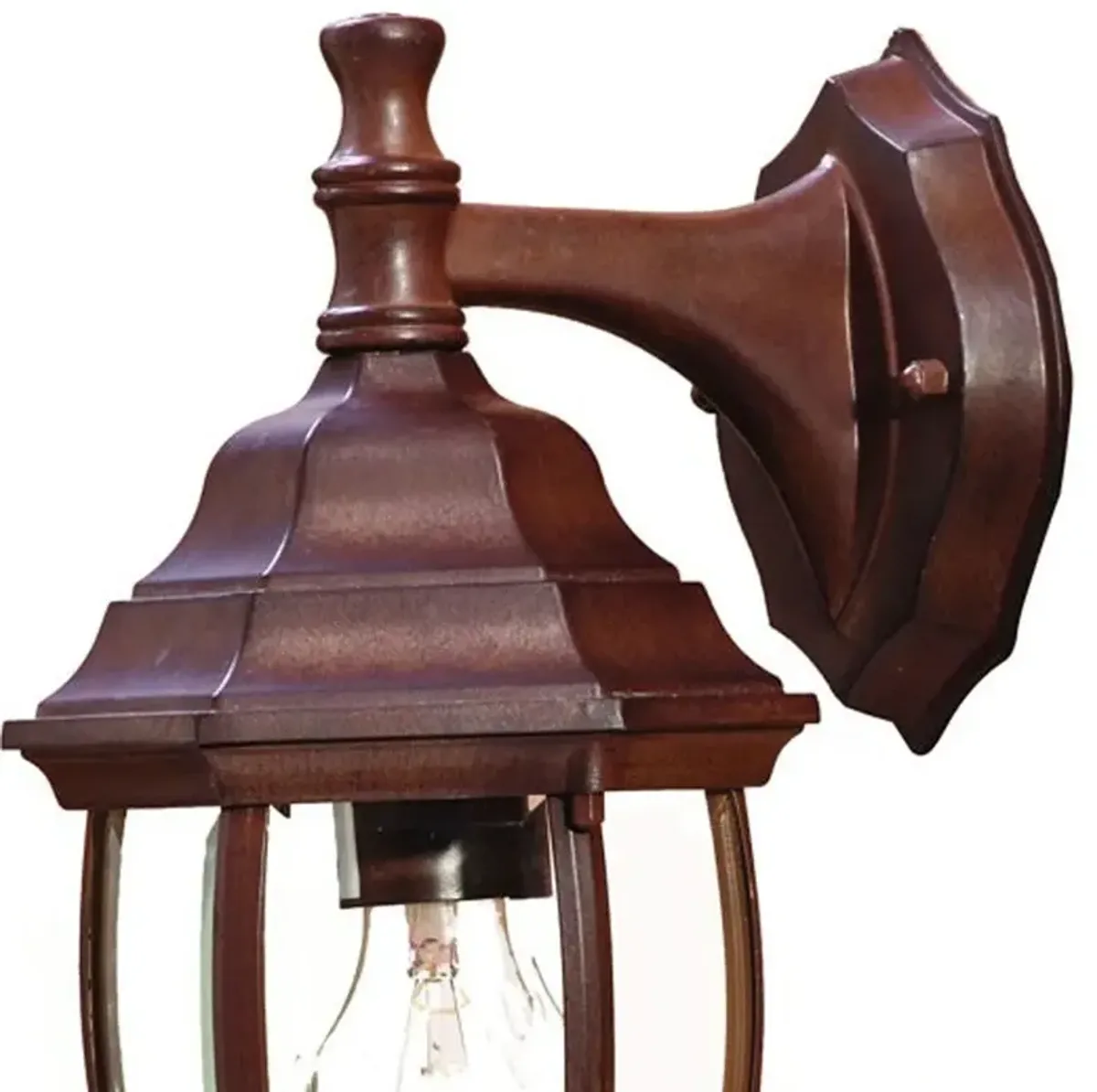 Hivvago Dark Brown Hanging Globe Lantern Wall Light