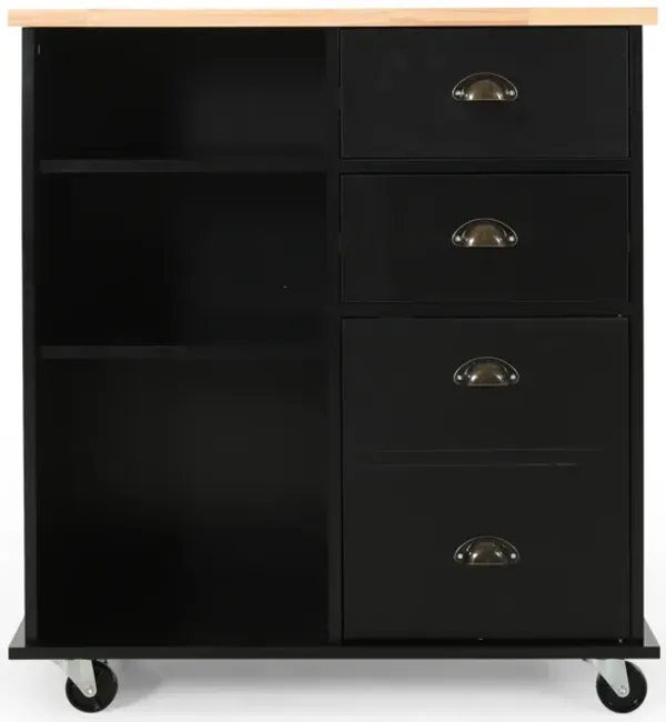Merax Kitchen Island with 2 Drawers and 1 Door
