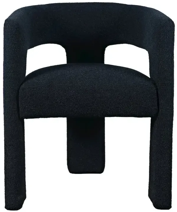 Jofran Sven Modern Contemporary Upholstered Three-Leg Curved Back Dining Chair