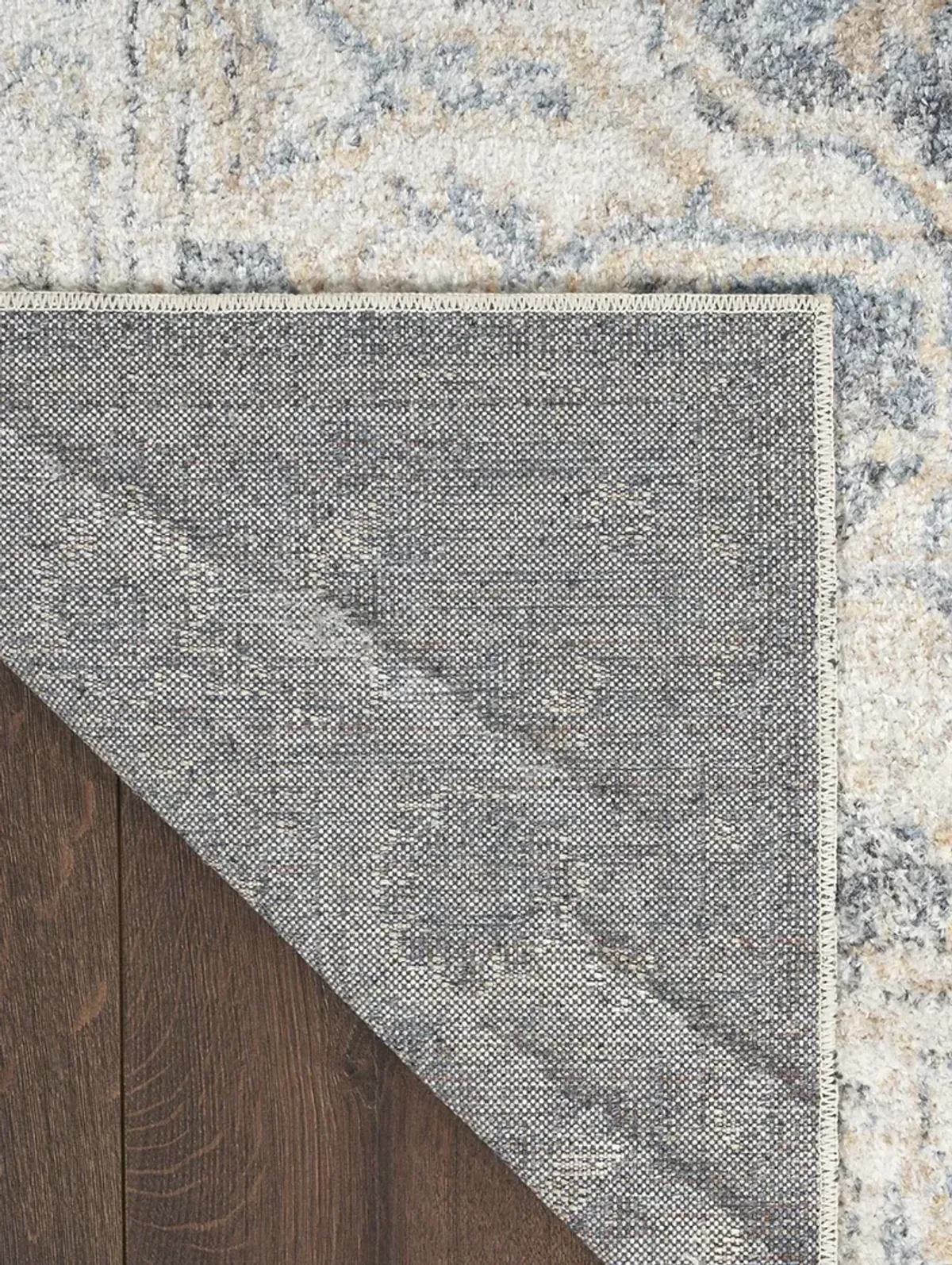Astra Machine Washable ASW12 Gray/Blue 4' x 6' Rug