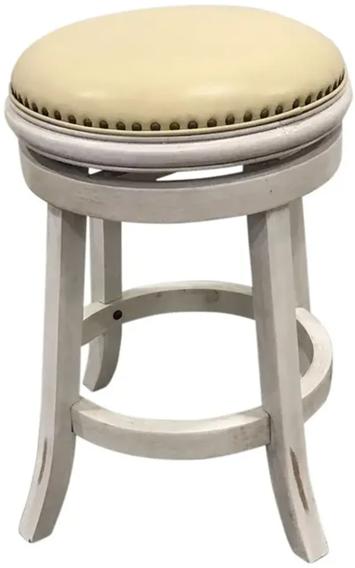 Carolina Living Bennet Upholstered Swivel Barstool - Set of 2 - Sand - Cream Upholstery