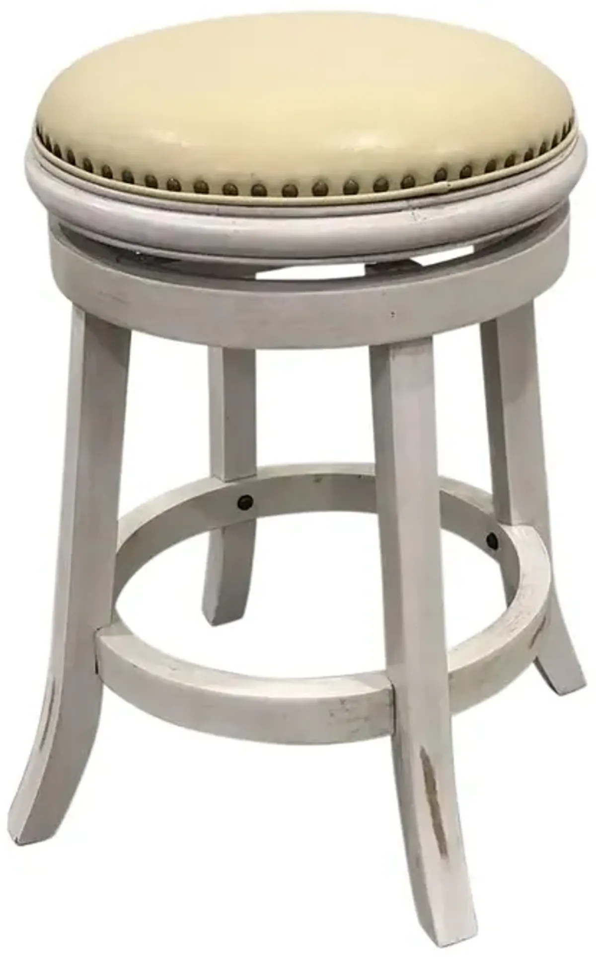 Carolina Living Bennet Upholstered Swivel Barstool - Set of 2 - Sand - Cream Upholstery