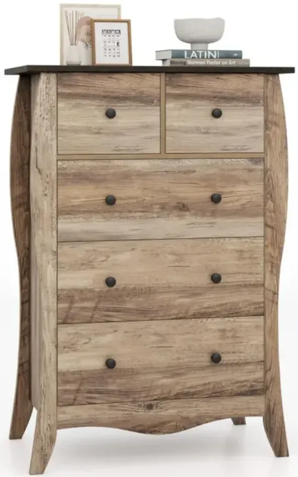 Closet Storage Organizer with 5 Folding Fabric Drawers and Anti-Tipping Kit for Safe and Efficient Storage