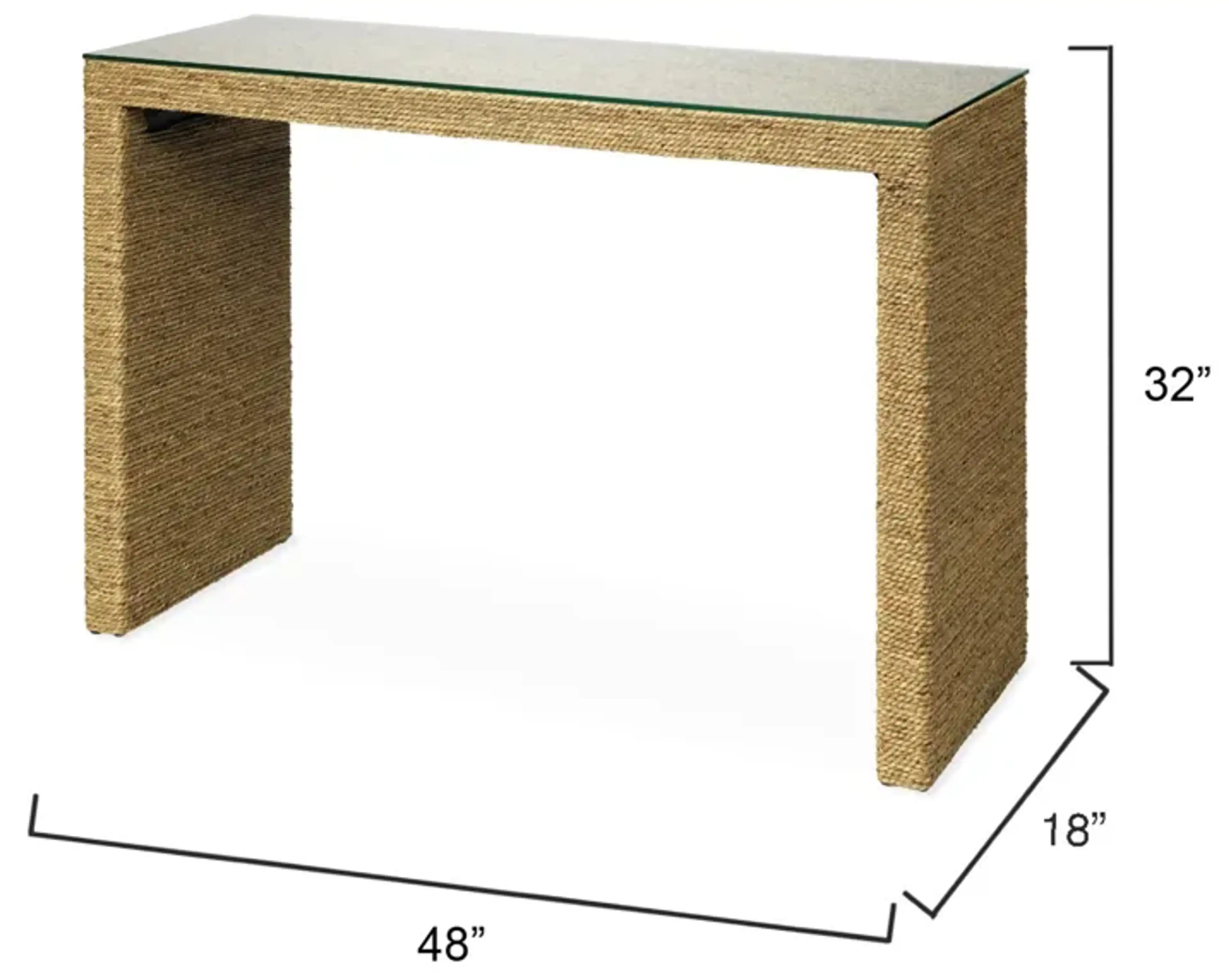 Captain Seagrass Console Table Mathis Home | Furniture.com