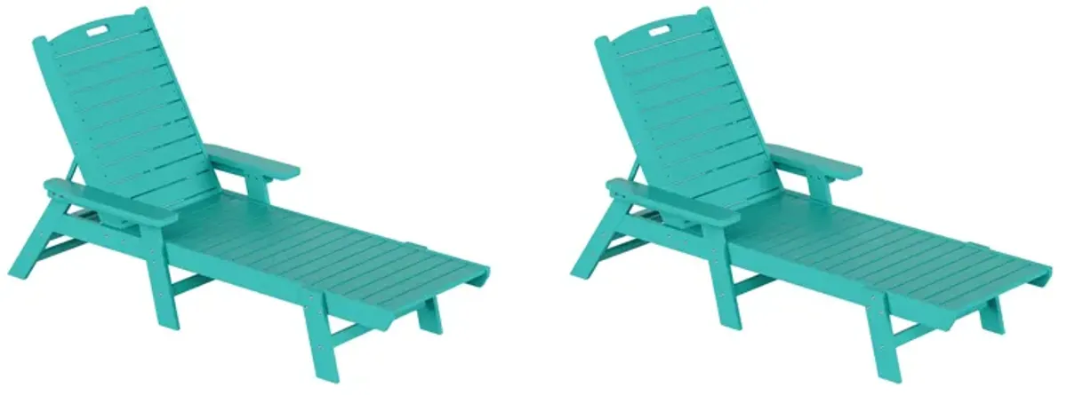 WestinTrends Adirondack Outdoor Chaise Lounge (Set of 2)